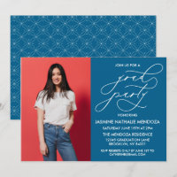 SIMPLE WHIMSICAL CALLIGRAPHY GRADUATION INVITATION