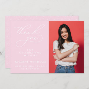 SIMPLE WHIMSICAL CALLIGRAPHY GRADUATION THANK YOU