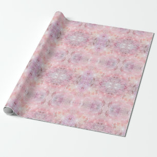 Simple Whimsical Cute Pink Spiderwebs Wrapping Paper
