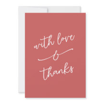 Simple Whimsical Love and Thanks Handwritten