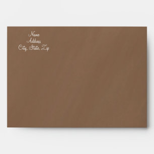 Simple Whimsical Purple Brown Return Address Envelope
