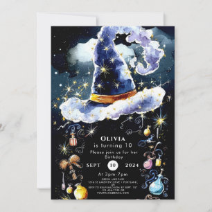Simple Whimsy Custom Wizard Birthday Invitation