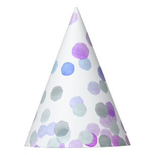 Simple Whimsy Girly Pastel Polka Dots Watercolor Party Hat