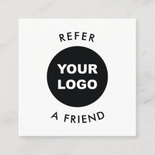 Simple White Add Your Logo Customer Referral Card