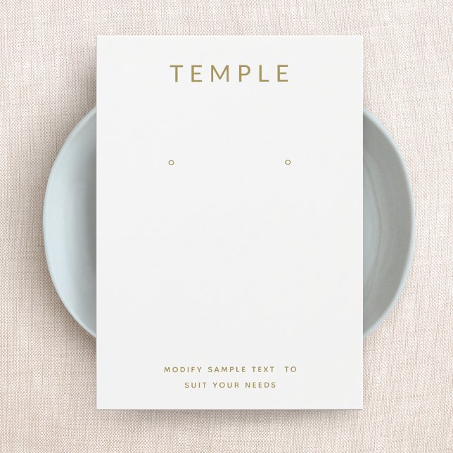 Simple White Add Your Logo Earring Display Card (Creator Uploaded)
