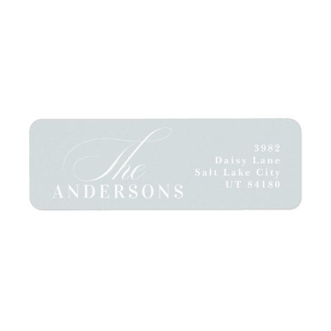 Simple White Address Label Christmas Holiday (Front)