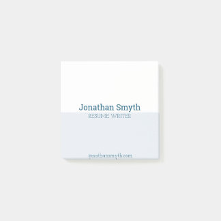 Simple White and Blue Company Post Cards Post-it Notes