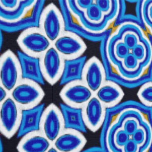 Simple White and Blue Mediterranean Style Pattern Wallpaper