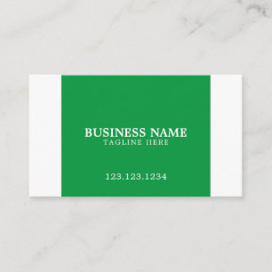 Simple White and Green Lawn Care Grass Cutting Business Card