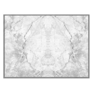 Simple White and Grey Marble Small Tablecloth