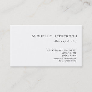 Simple White Attractive Charming Business Card