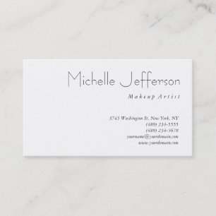 Simple White Attractive Charming Business Card