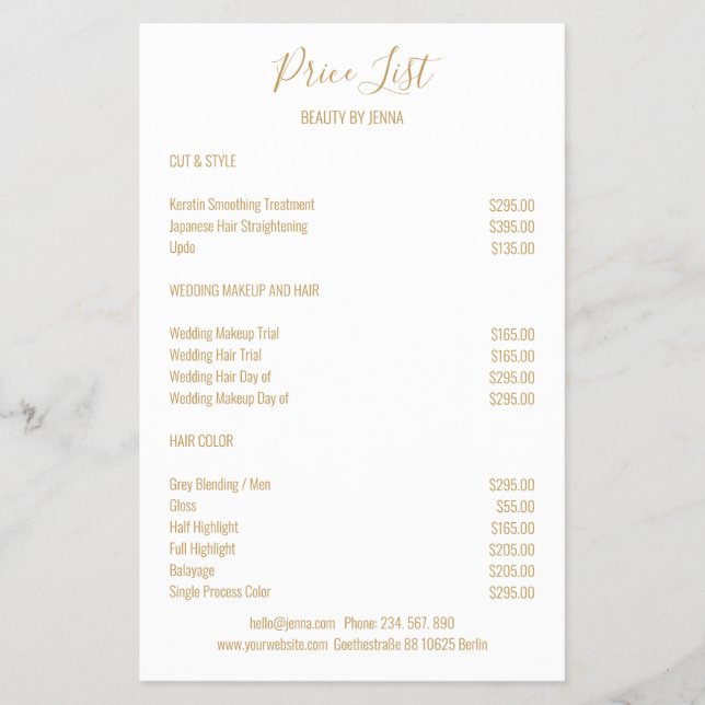 Simple  White Beige Flyer (Front)