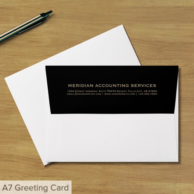 Simple White Black and Gold Typographic Envelope (Creator Uploaded)