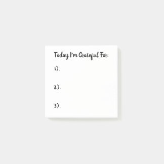 Simple White & Black Gratitude Post-it Notes