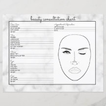 Simple White Black Marble Beauty Consultation
