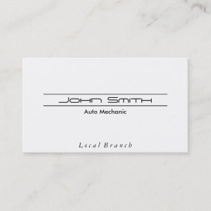 Simple   White Business Card