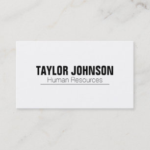 Simple   White Business Card