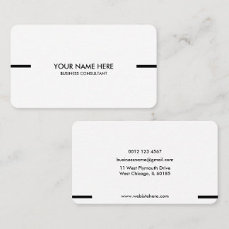 Simple White Business card design