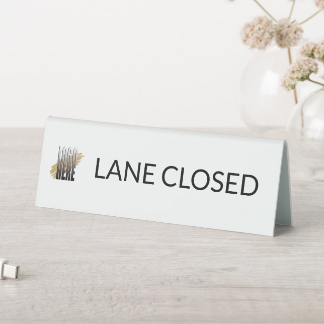 Simple White Business Logo Lane Closed  (In SItu (Table))