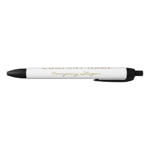 Simple White, Company/Event Black Ink Pen