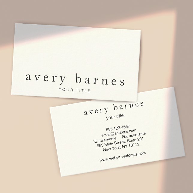 Simple White Creative Professional Modern Business Card (Creator Uploaded)