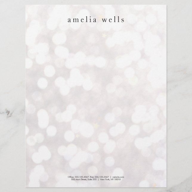 Simple White Creative Professional Modern Custom Letterhead (Front)