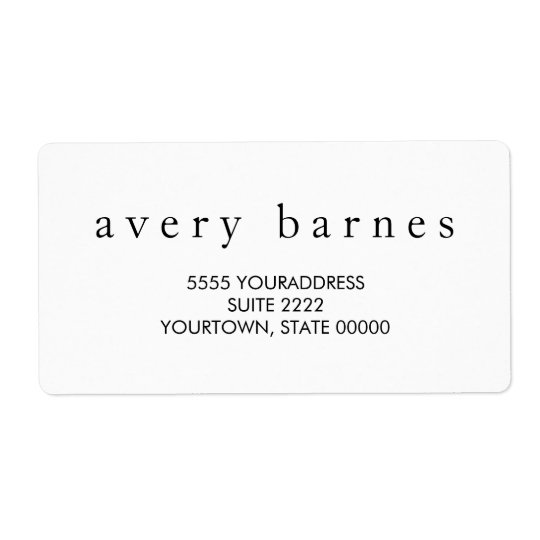 Simple White Creative Professional Modern Shipping Label