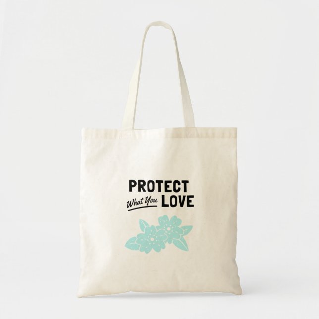 Simple White Design Tote Bags With Text (Front)