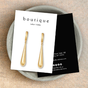 Simple White  Earring Display Card