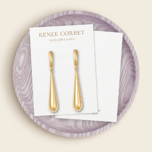 Simple White Earring Display Card