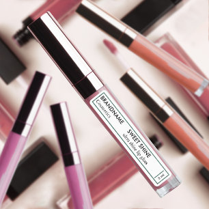 Simple White Emerald Green Glitter Lip Gloss