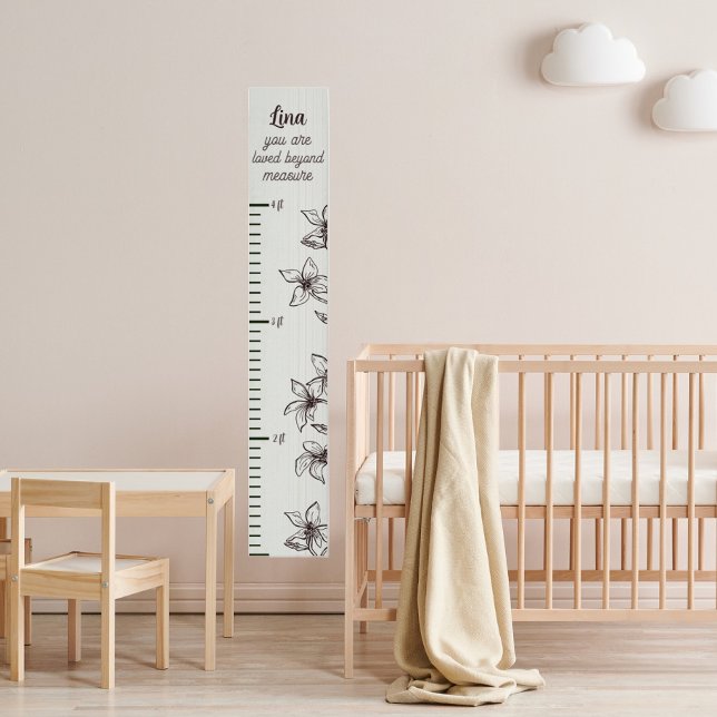 Simple White Floral Beyond Measure Growth Chart (Creator Uploaded)