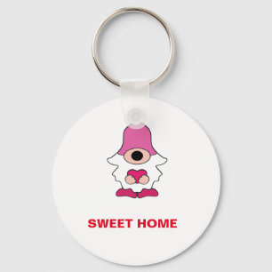 SIMPLE WHITE GENOME SWEET HOME MAGNET KEY RING