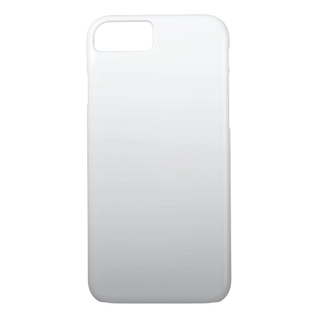 Simple White Grey Ombre Plain iPhone 7 Case (Back)