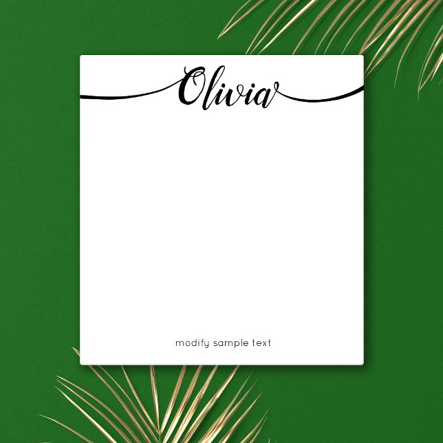 Simple White  Handwritten Script Calligraphy Notepad (Creator Uploaded)