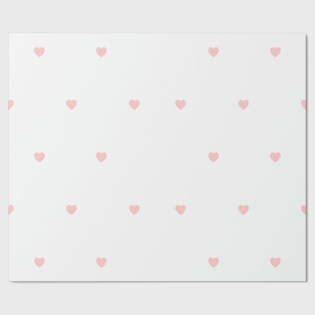 Simple White Heart Wrapping Paper (Seam)