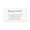 Simple white Honeymoon Fund