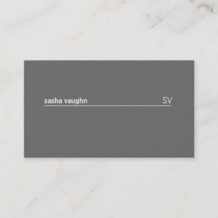Simple White Line (grey) Business Card