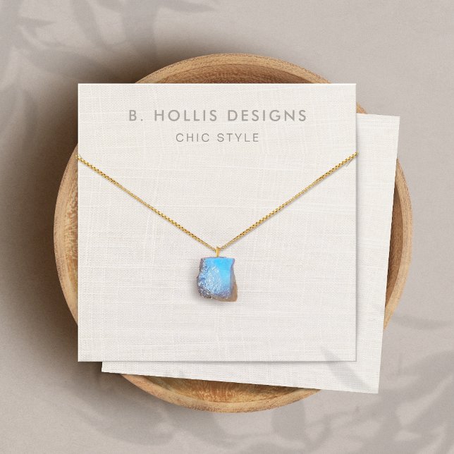 Simple White Linen (image) Necklace Display Holder (Creator Uploaded)