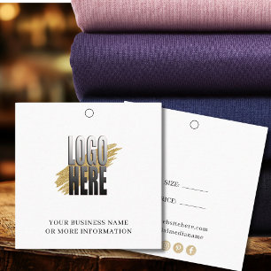 Simple White Logo Social Media Hanging Price Tag