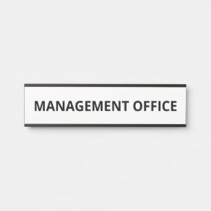 Simple White Management Office Door Sign