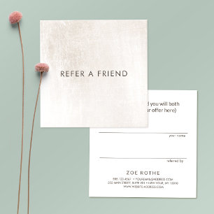 Simple White Marble Customer Referral