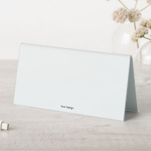 Simple White Minimal Business Display Table Tent