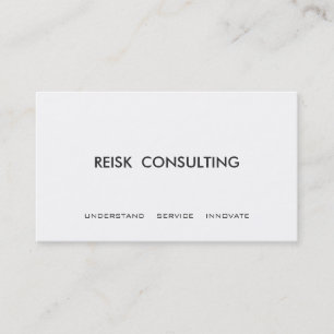 Simple White Modern Consulting Professional Business Card