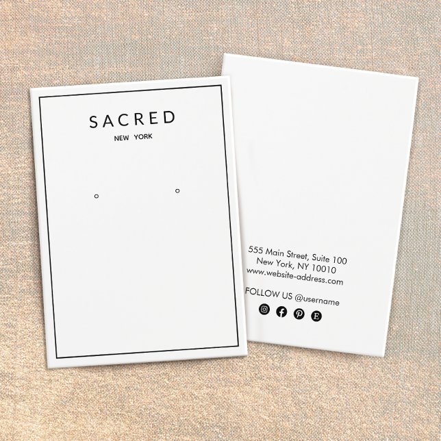 Simple White Modern Earring Jewelry Display (Creator Uploaded)