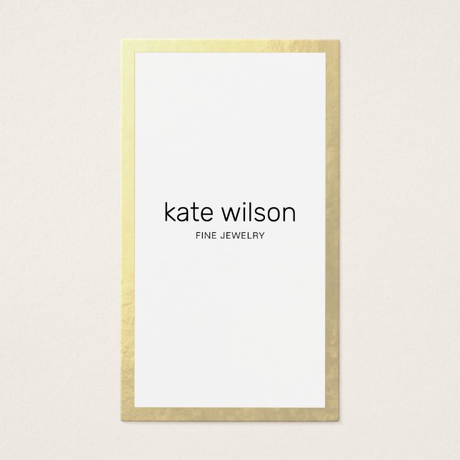 Simple White Modern Gold Border (Front)