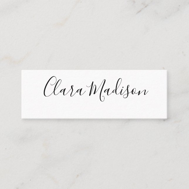 simple white modern minimalist classic professiona calling card (Front)