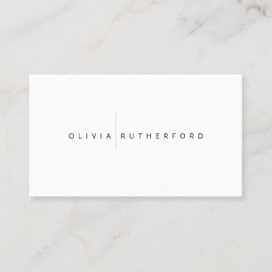 Simple White Modern  Social Media Icons Business Card