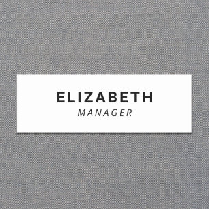Simple White Name Tag